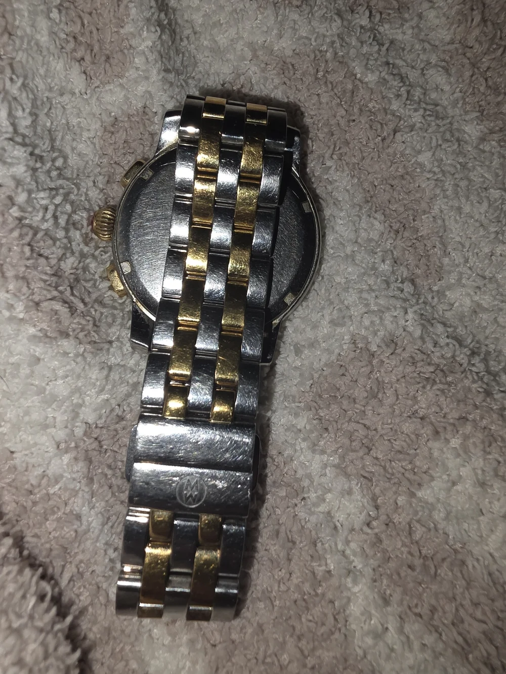 💥MICHELE💥 Women's Two-Tone Gold & Silver Chronograph Watch